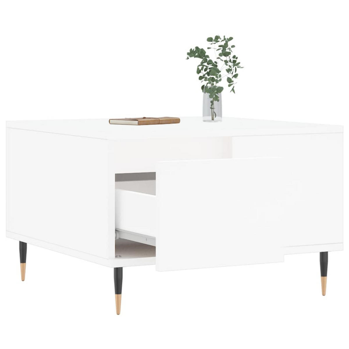 COUCHTISCH Weiß 55x55x36,5 cm Holzwerkstoff - Weiß, Holzwerkstoff (55/55/36.5cm) - furnicato