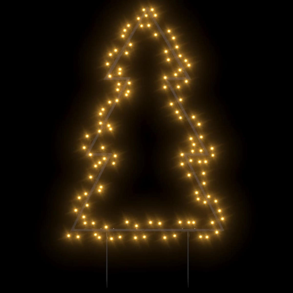 WEIHNACHTSBAUM Mit Erdspiessen Und 115 Leds 90 Cm - Schwarz, Kunststoff (62/115/2cm) - vidaXL