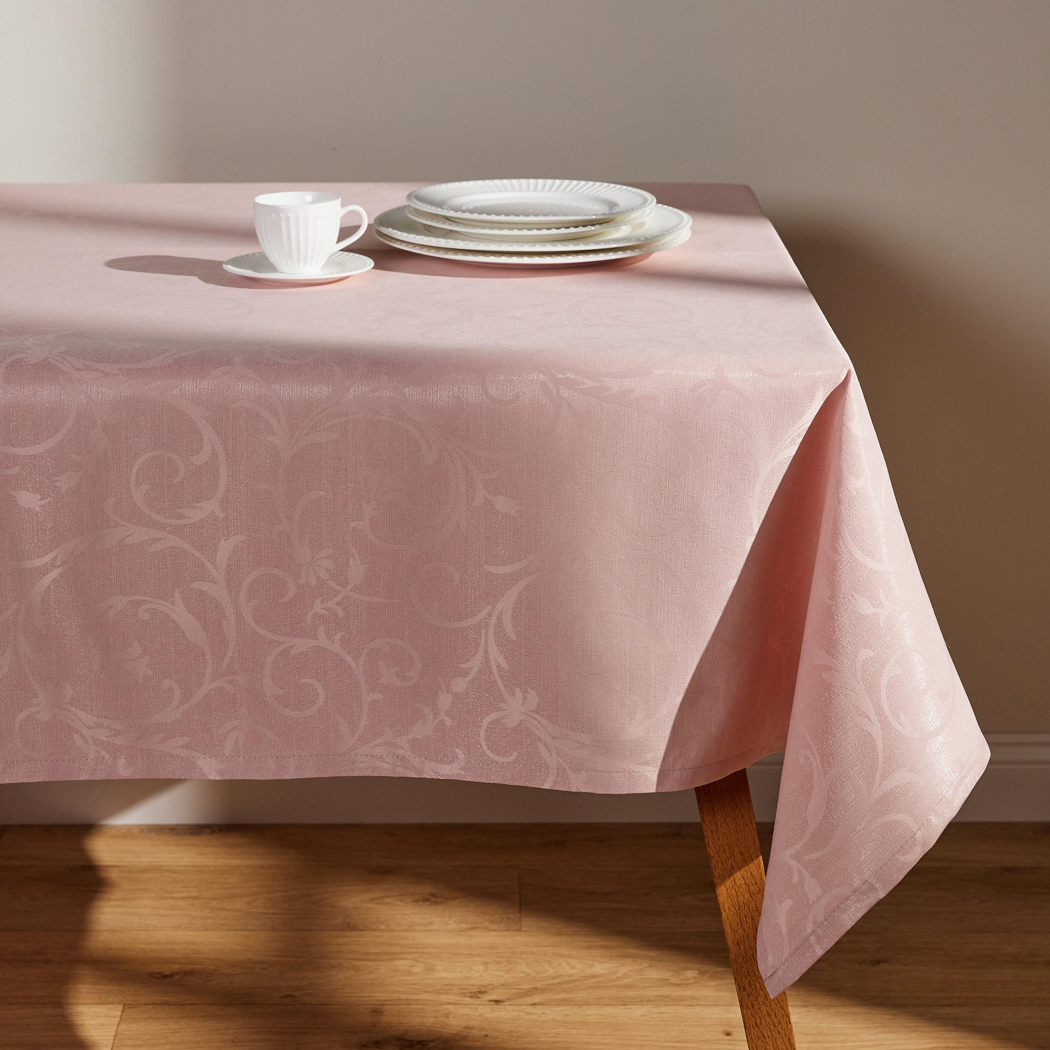 TISCHDECKE Avenis - Hellrosa, Textil (220/150/1cm) - home&you