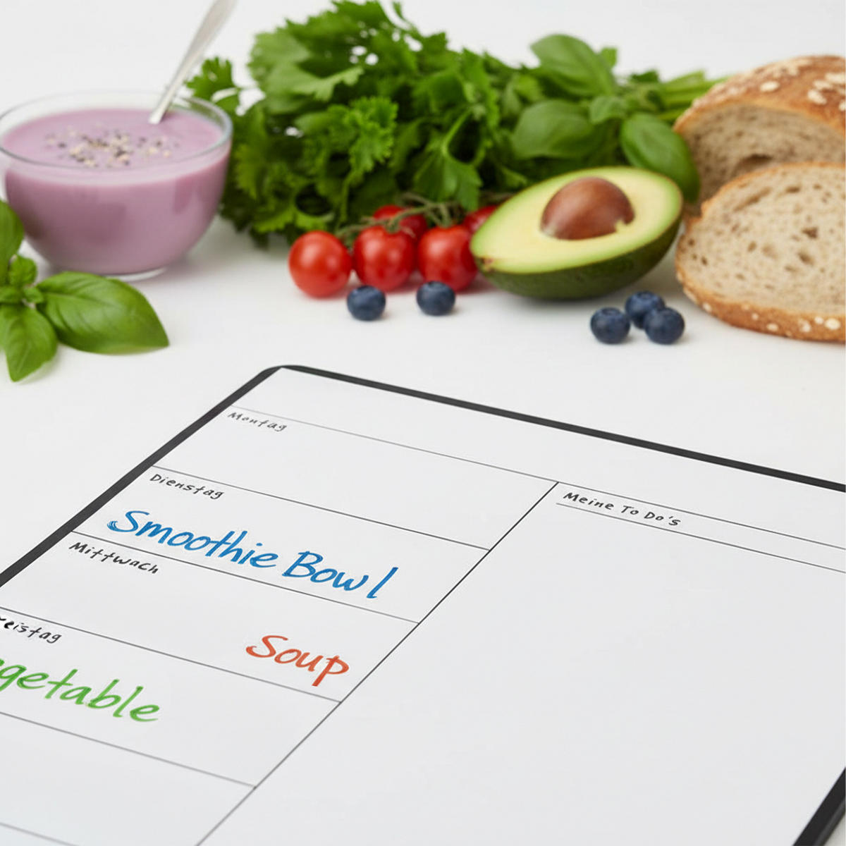 JEDÁLNY lístok Týžd. plán - biela, plast/papier (30/42/0.7cm) - Relaxdays