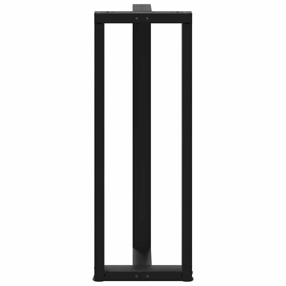 BARTISCHBEIN Liegen Füße 50/35/111 cm Schwarz Stahl - Schwarz, Metall (35/111/50cm) - vidaXL