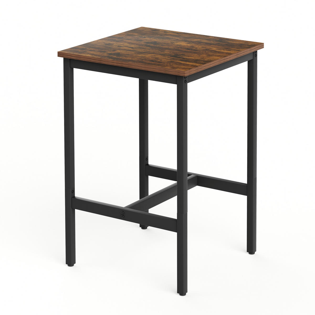 BARTISCH-SET DE-39323 2-teilig mit Rückenlehnen Schwarz - Schwarz, Holzwerkstoff (60/92/60cm) - ComfortXL