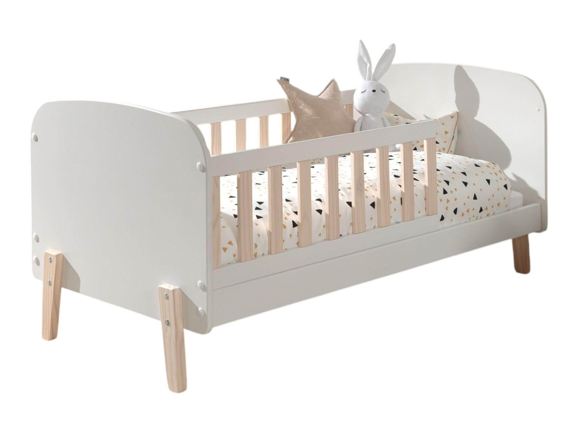 BABYBETT Karilynn 147x68x77 aus MDF+Massivholz in Weiß - Weiß, Holzwerkstoff (70/140cm) - 58aufmkessel