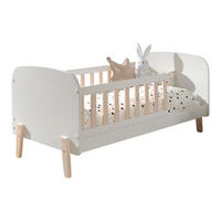 BABYBETT Karilynn 147x68x77 aus MDF+Massivholz in Weiß - Weiß, Holzwerkstoff (70/140cm) - 58aufmkessel