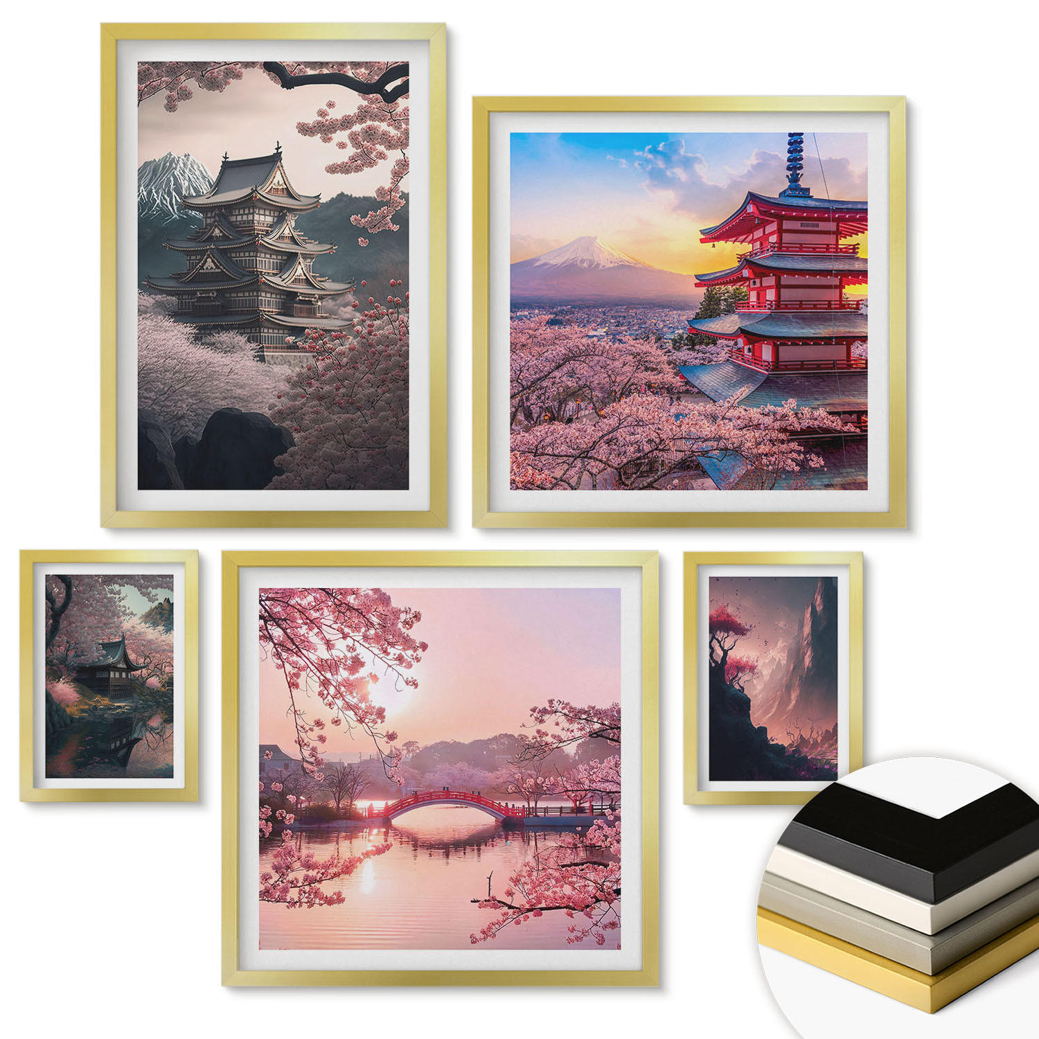 ArtPrintCave Wandbilder Gold 40x60 cm