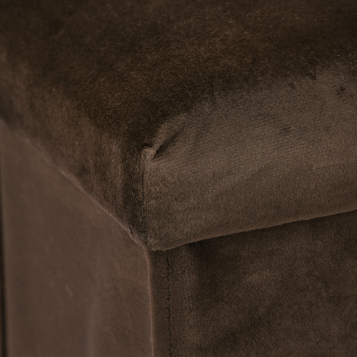 SITZHOCKER - Braun, Holzwerkstoff/Textil (38/38/38cm) - Relaxdays