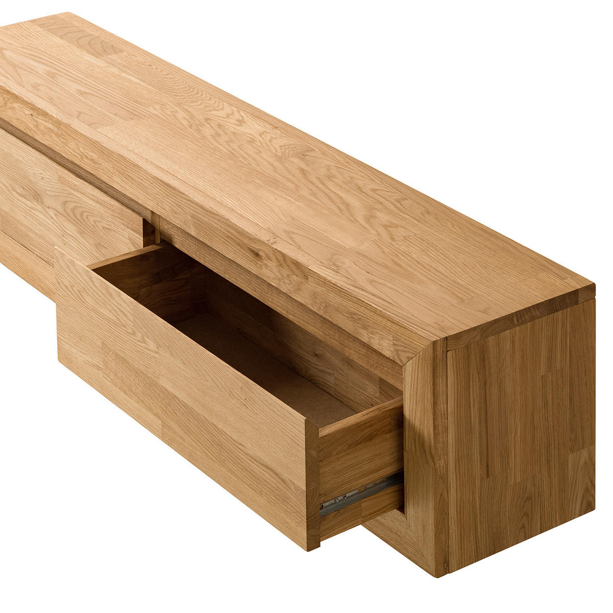 HÄNGEKOMMODE - Eiche massiv - Eichefarben, Holz (120/30/25cm) - home24
