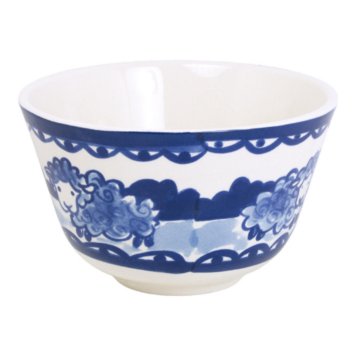 SCHALE Blume in Blau - 14cm - Blau, Keramik (14.3/9/14.3cm) - Blond Amsterdam