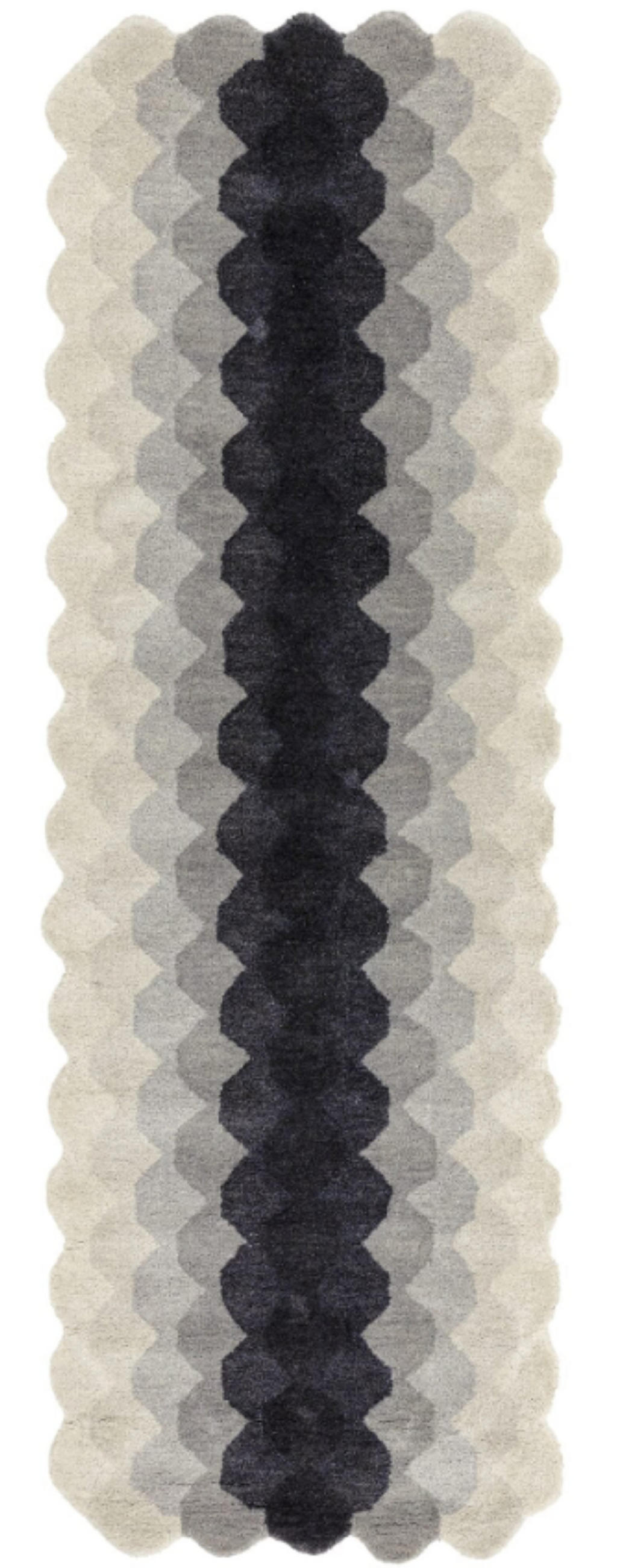 TEPPICH modern handgetuftet KERNEL Schwarz 66 x 200 cm - Schwarz, Naturmaterialien (66/200cm) - Novatrend