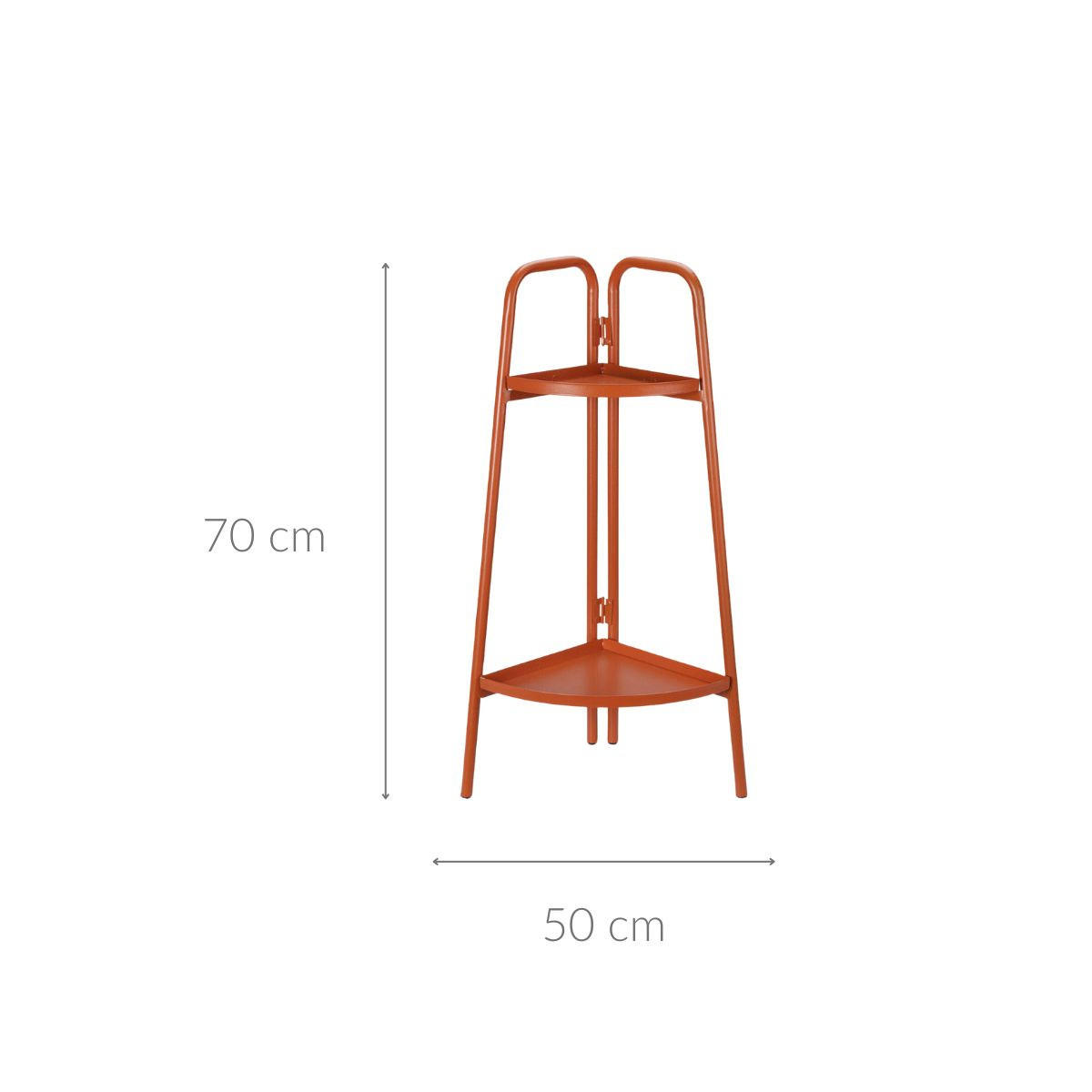 PFLANZENSTÄNDER Metall 70 cm - Terra cotta, Metall (50/27/70cm) - Ambiance