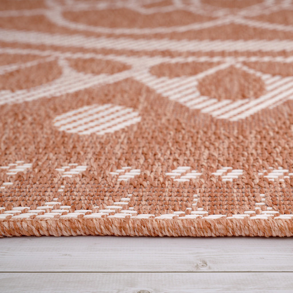 Thumbnail - Paco Home Outdoorteppich, Orange, Textil, Rechteckig, 200x280 cm, strapazierfähig, für Fußbodenheizung geeignet, Teppich...