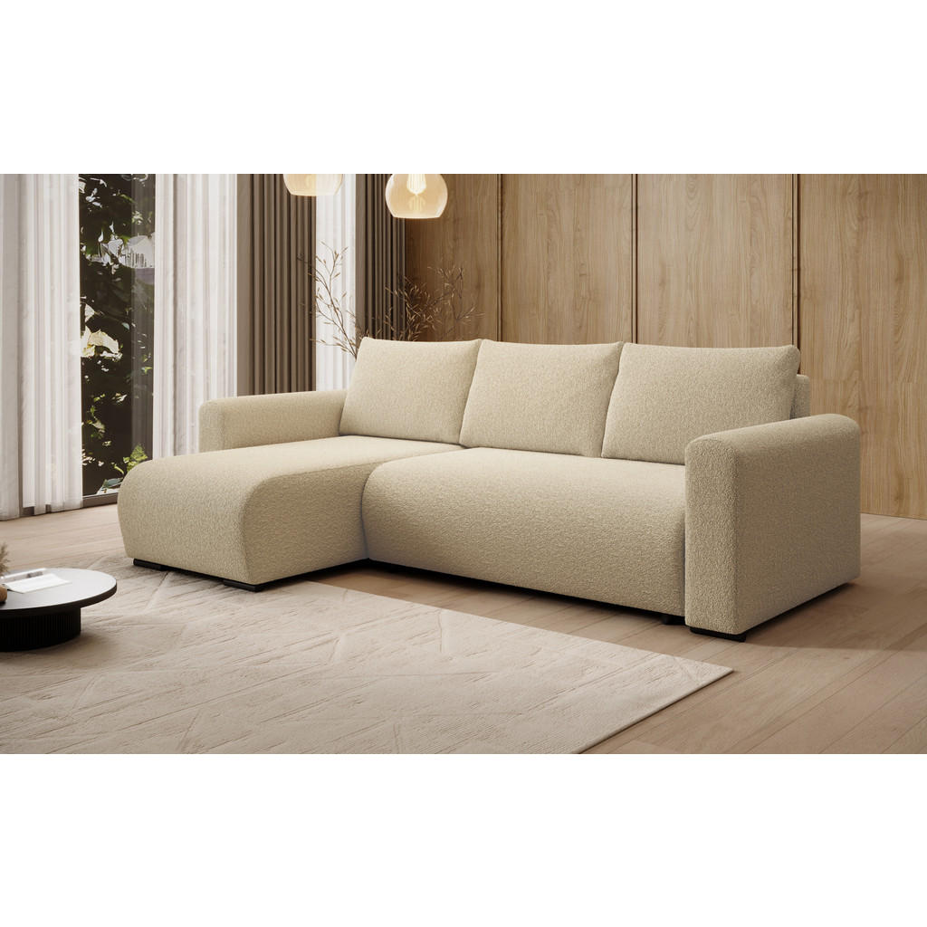 Thumbnail - Storez24 Ecksofa, Creme, Textil, 3-Sitzer, 240x143 cm, Wohnzimmer, Sofas & Couches, Wohnlandschaften, Ecksofas