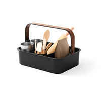 KOSMETIK-ORGANIZER Bellwood, Schwarz / Walnuss - Schwarz, Kunststoff (27/25/37cm) - Umbra