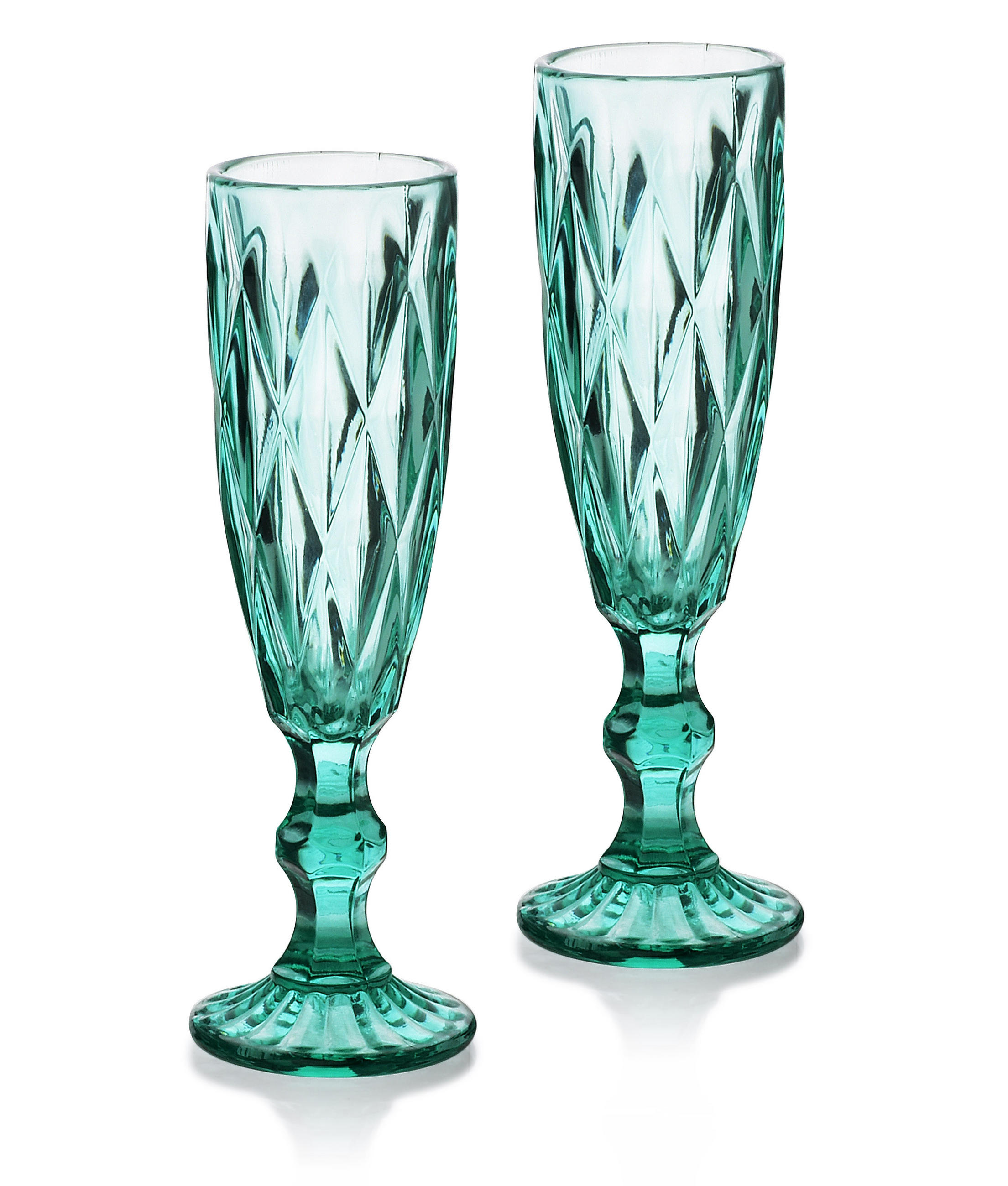WEINGLAS-SET Elise Grün 15/22/21 cm Glas - Grün, Glas (0.18L) - Mondex