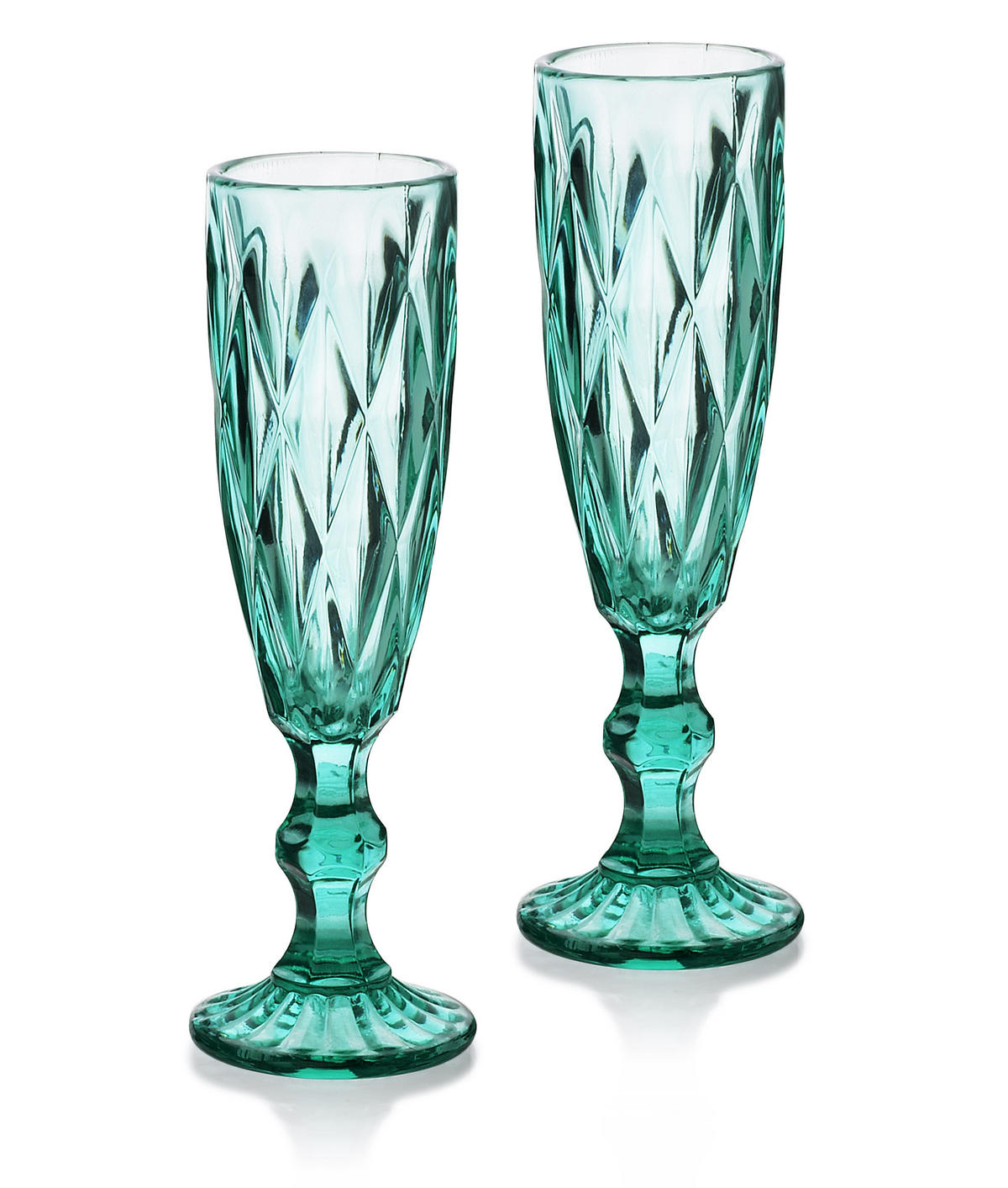 WEINGLAS-SET Elise Grün 15/22/21 cm Glas - Grün, Glas (0.18L) - Mondex