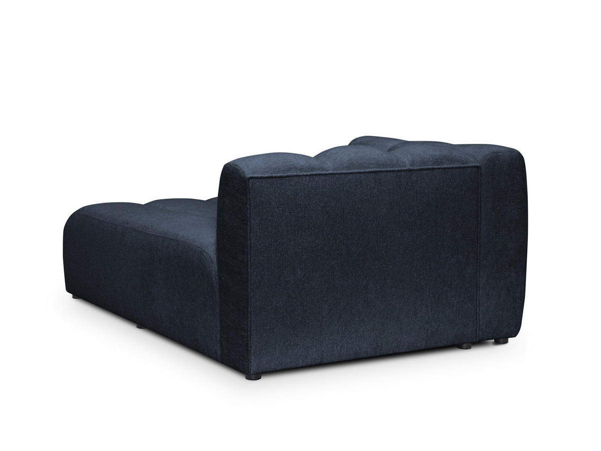 SOFAELEMENT Links Chenille Stoff Blau - Blau/Schwarz, Holzwerkstoff/Kunststoff (179/70/113cm) - Makamii