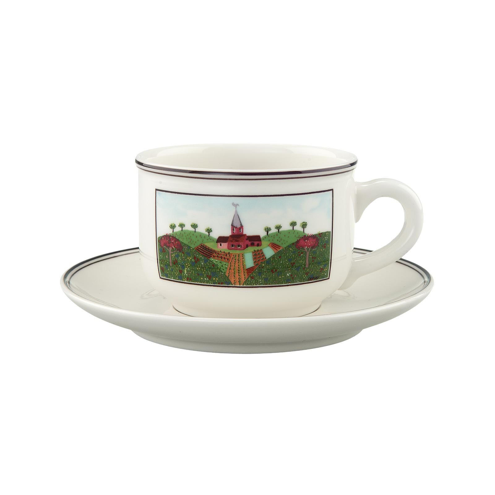 TEETASSE MIT UNTERTASSE Design Naif bunt 250 ml - Multicolor, Keramik (0.25L) - Villeroy & Boch