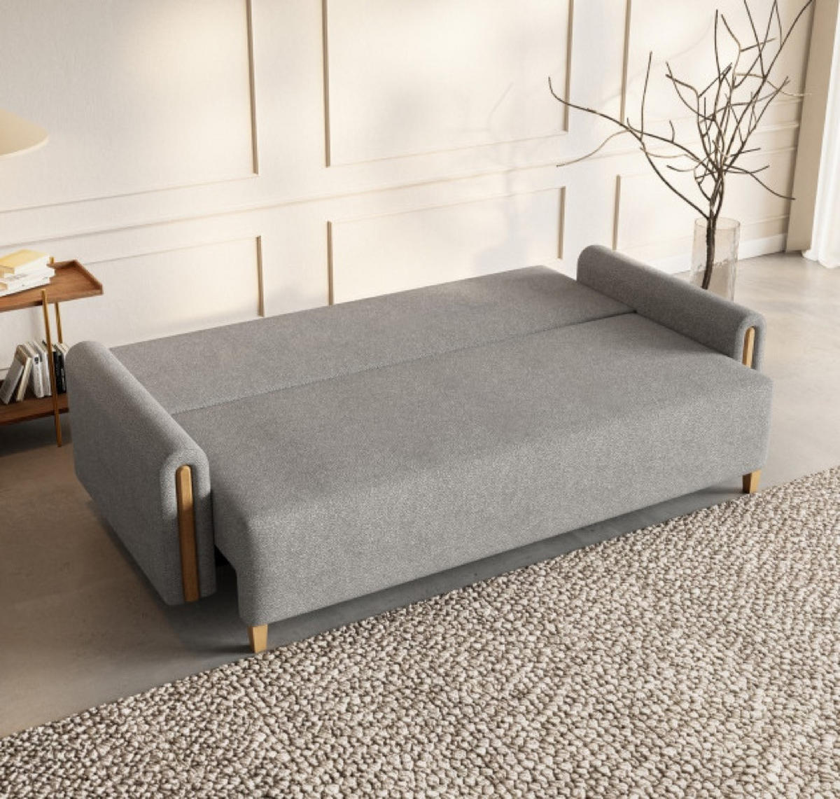 SITZMÖBEL Grau MODERN Mit Bettkasten - Grau, Textil (236/93/97cm) - Sepro Meble