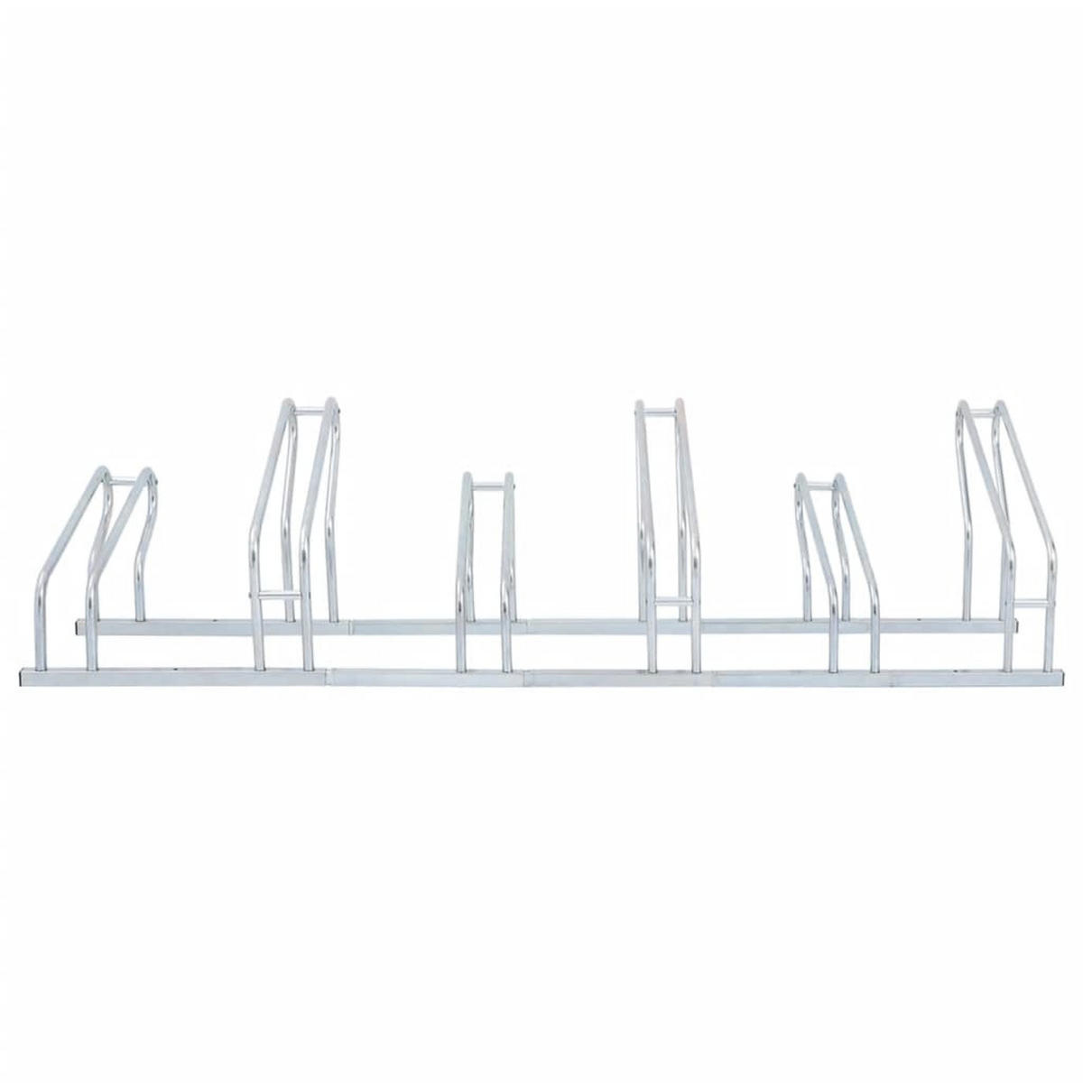 FAHRRADSTÄNDER Für 6 Fahrräder Freistehend Verzinkter Stahl - Silberfarben, Metall (41/42/164cm) - vidaXL