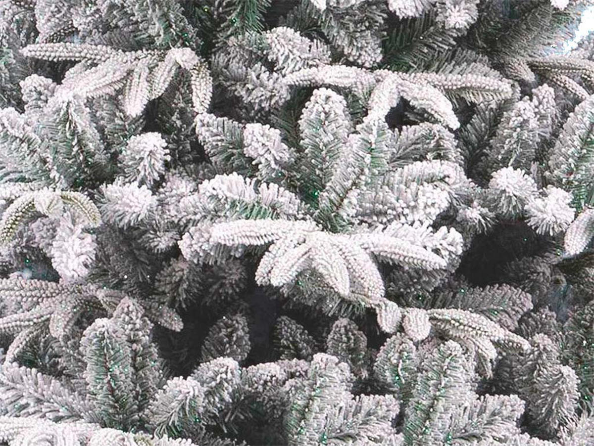 WEIHNACHTSBAUM künstlicher DELUXE ANITA 180 cm, weiß, 2D, 943 Zweige, inkl. Metallständer - Weiß, Kunststoff/Metall (119/180cm) - LAALU