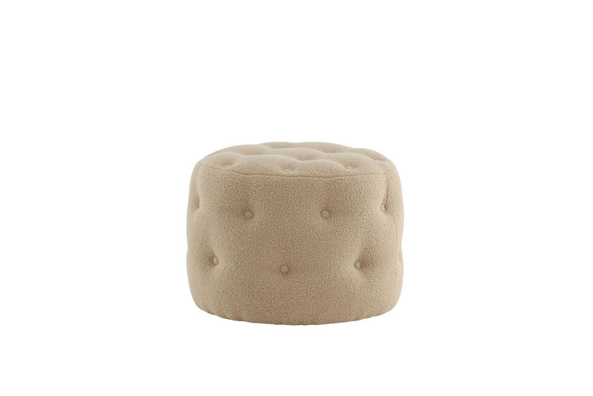 POUF beige - Beige, Holzwerkstoff (55/44/55cm) - ebuy24