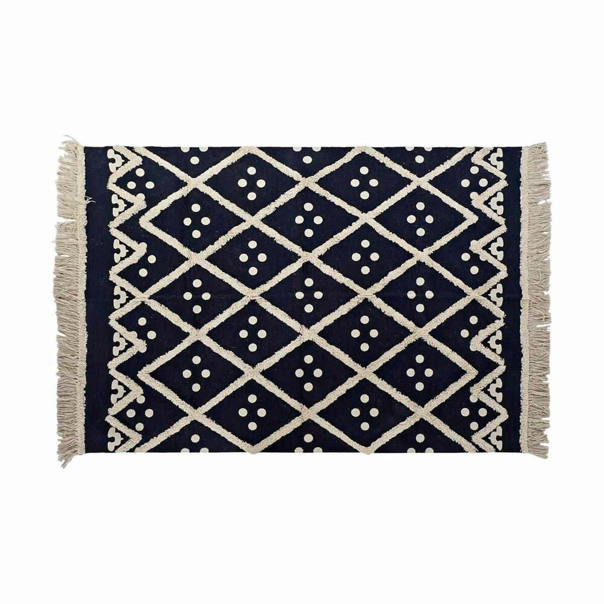 TEPPICH Beige Marineblau 120 x 180 x 0,7 cm - Multicolor, Textil (120/180cm) - DKD Home Decor