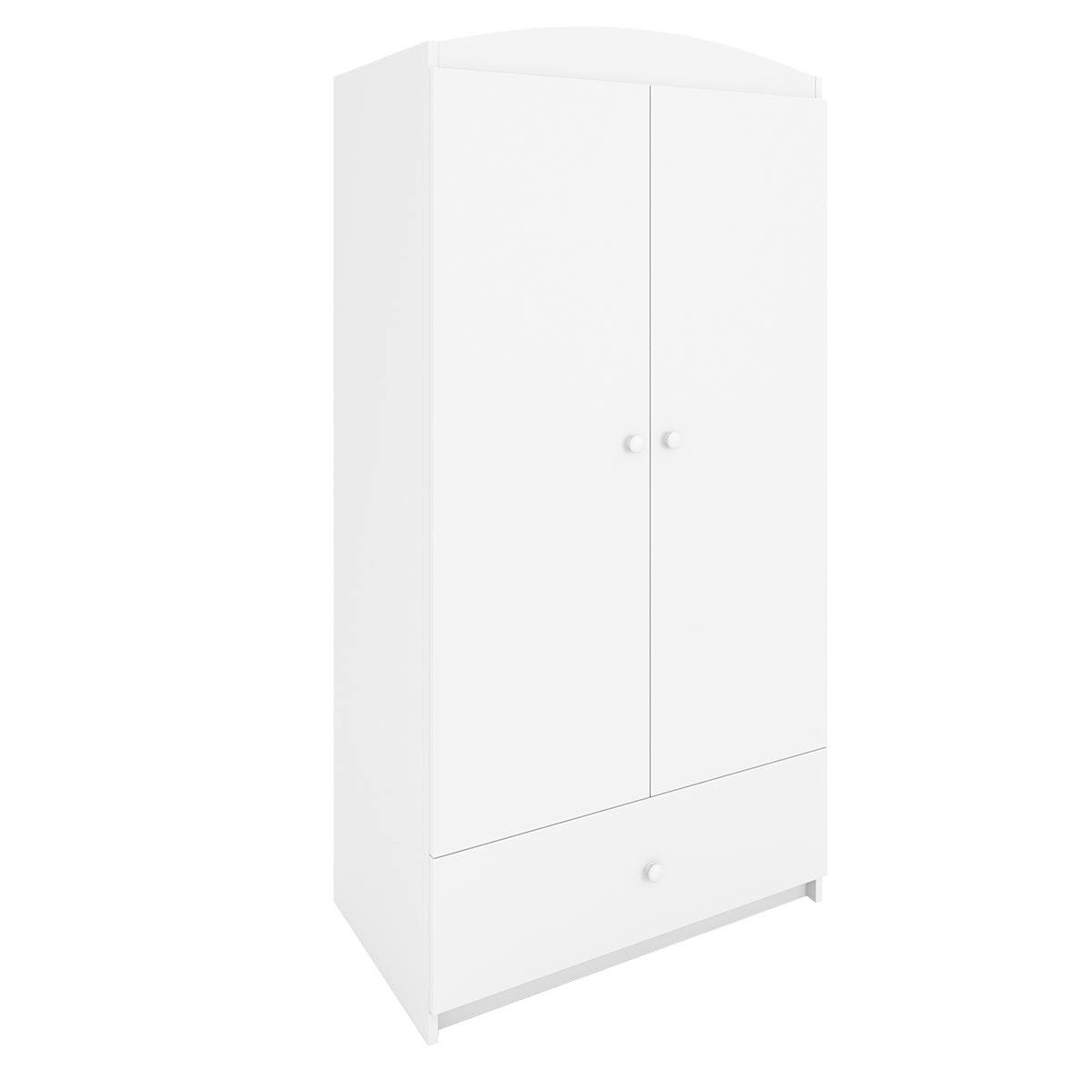 Petits-meubles Babykleiderschrank Weiß 90x187x57 cm