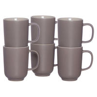 KAFFEEBECHER Jasper taupe 285 ml 6er Set - Taupe, Keramik (0.285L) - Ritzenhoff Breker