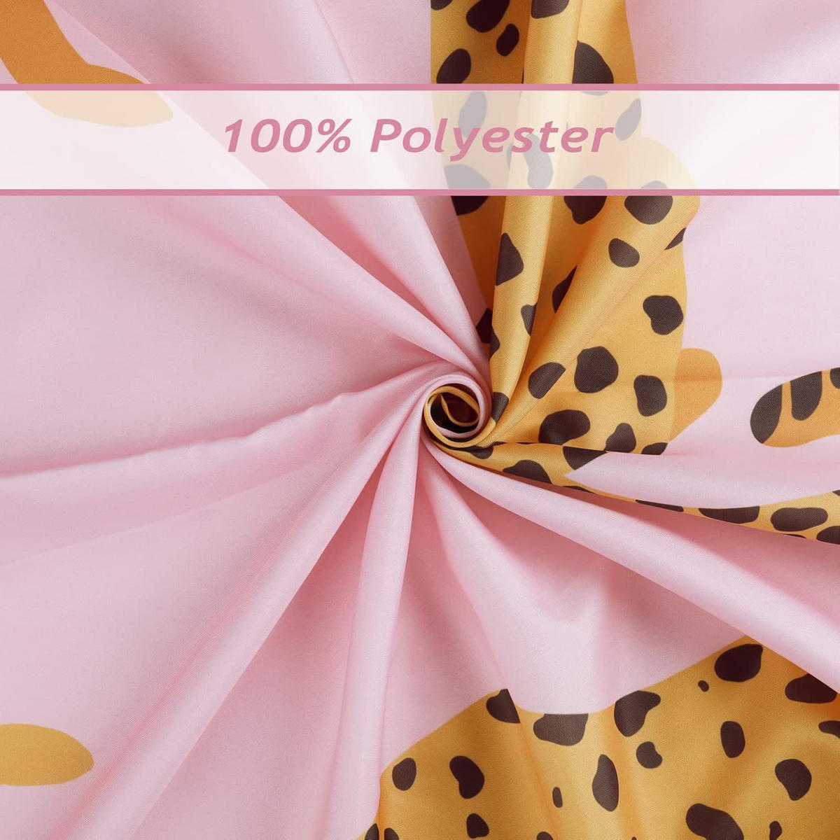 DUSCHVORHANG Rosa 90 x 180 cm tropisch Tier schimmelresistent wasserdicht waschbar mit Haken - Pink, Textil (180/180cm) - MCBOSON