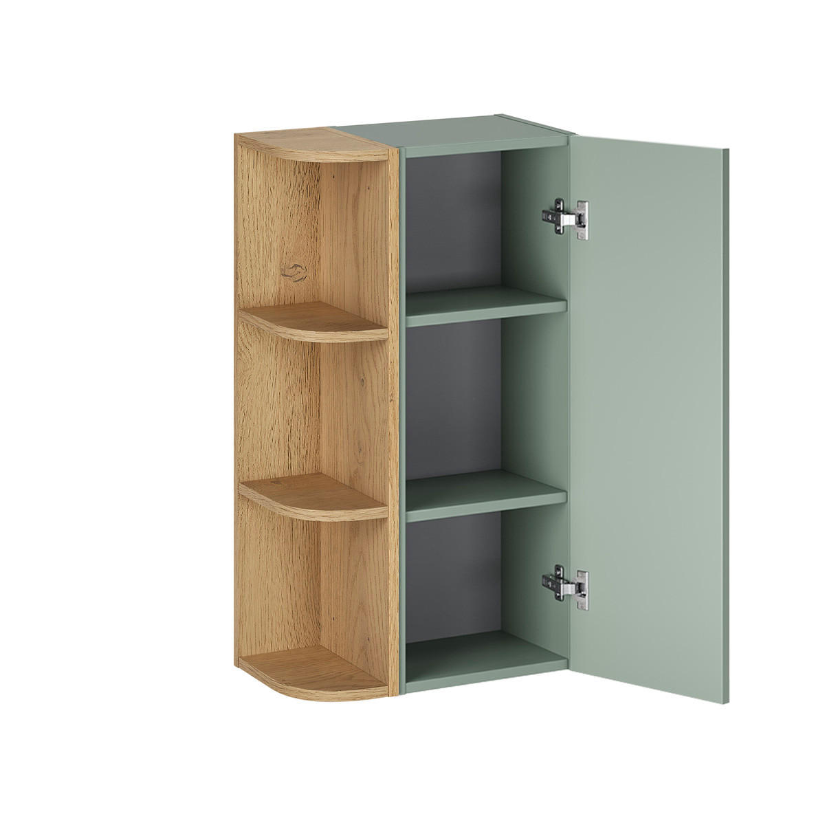 SKŘÍŇORIA Zelená - zelená barva, kompozitní dřevo (45/80/26.6cm) - Petits-meubles