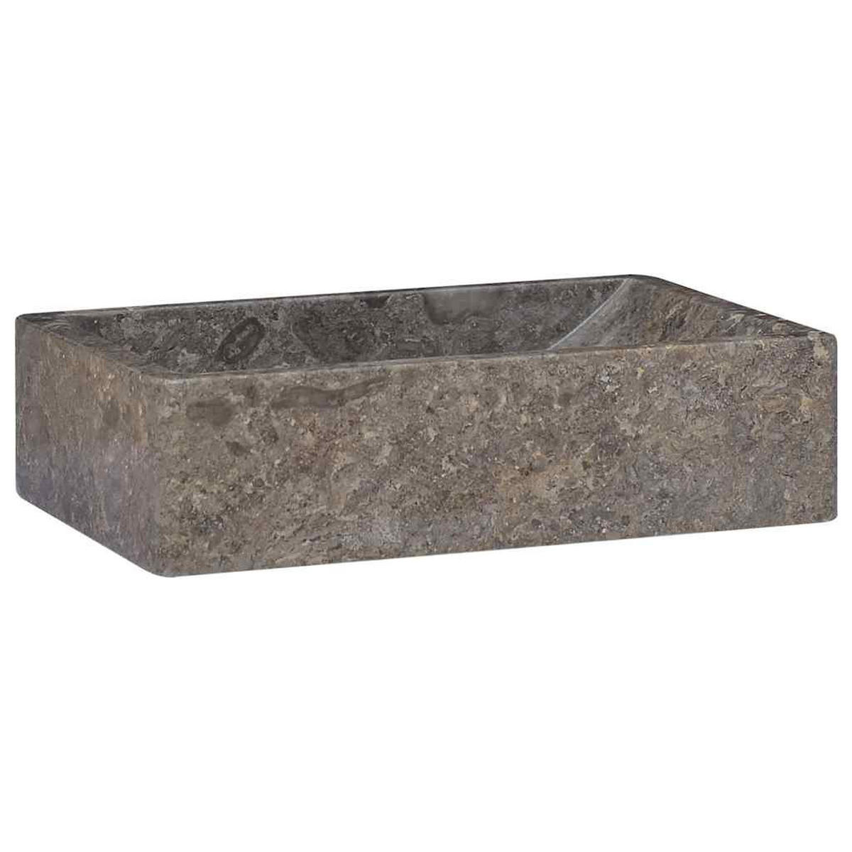 WASCHBECKEN Larsen 45/30/12 cm - Grau, Stein (45/12/30cm) - Nettlife
