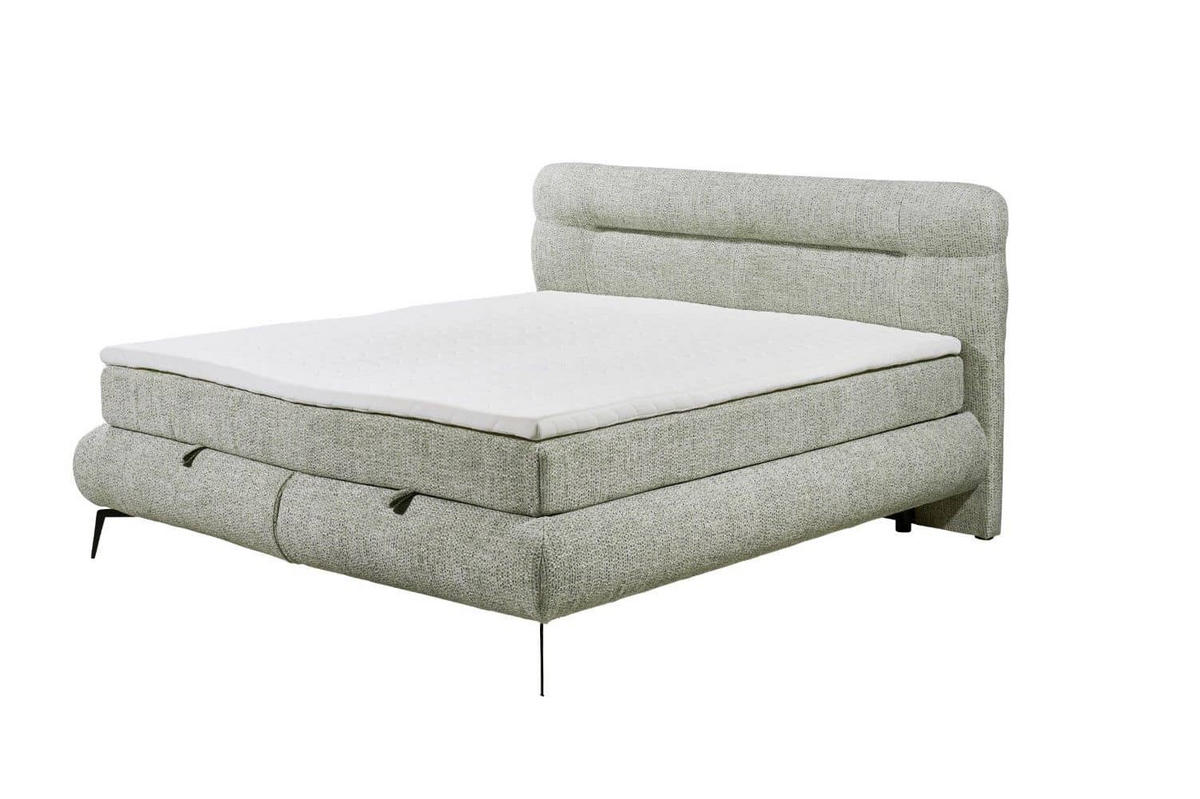 BOXBETT 180x200 inkl. Topper und Bettkasten - Schwarz/Weiß, Holz/Kunststoff (180/200cm) - ed exciting design