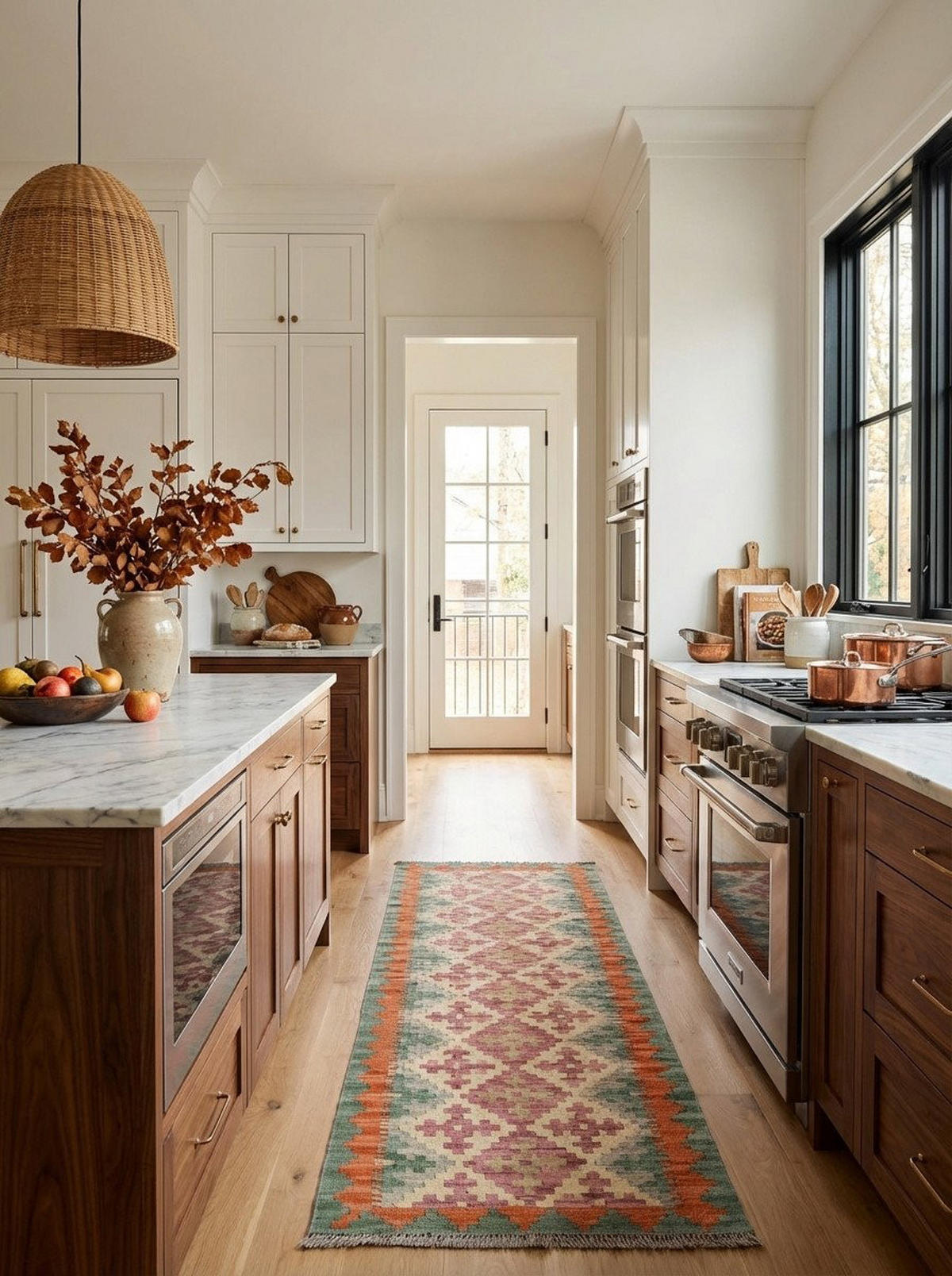 HANDWEBTEPPICH Kelim Gashgai Beige 197/60 cm Schurwolle - Beige, Textil (60/197cm) - Looma