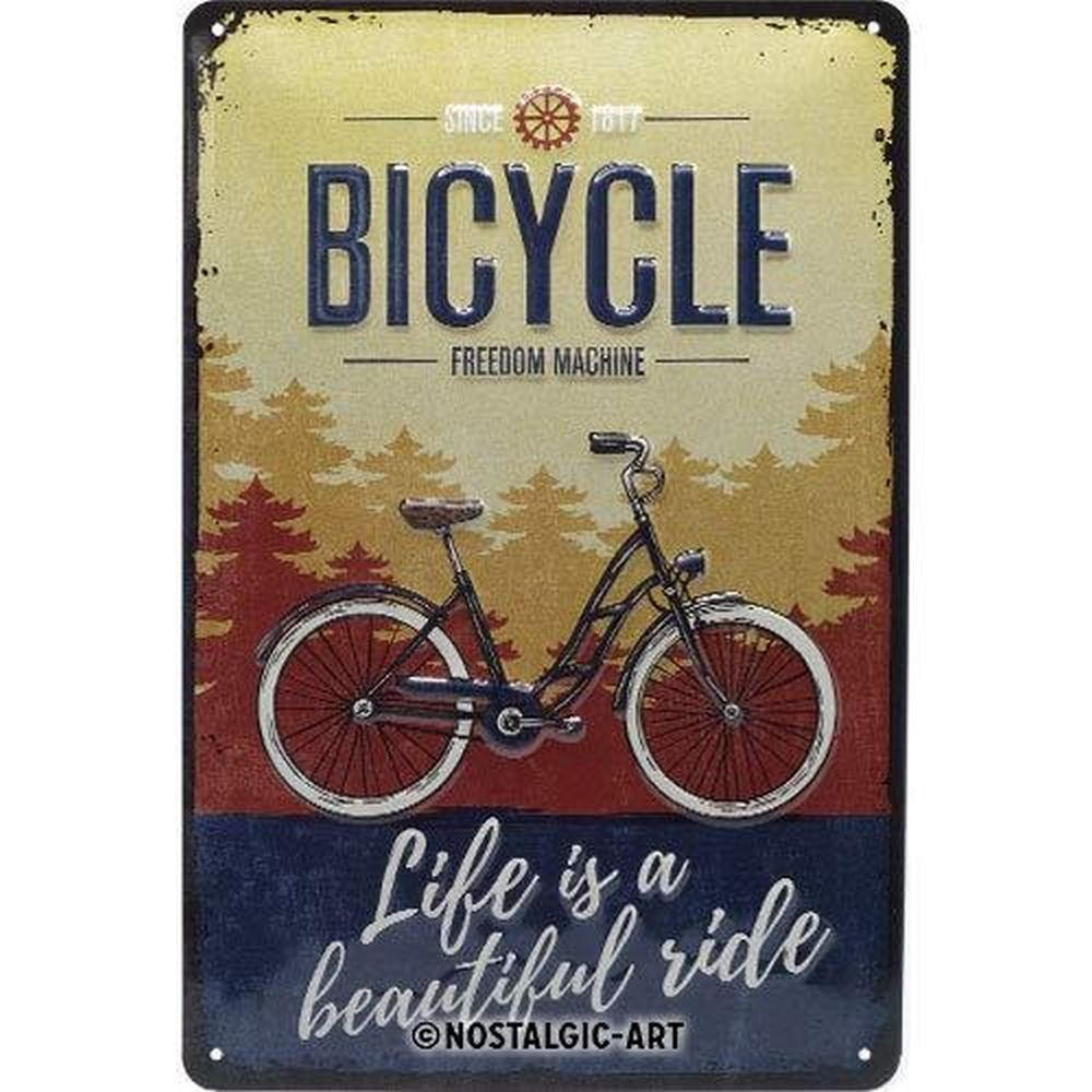 BLECHSCHILD 20/30 cm Outdoor & Activities Bicycle - Multicolor, Metall (20/30/0.2cm) - Nostalgic-Art