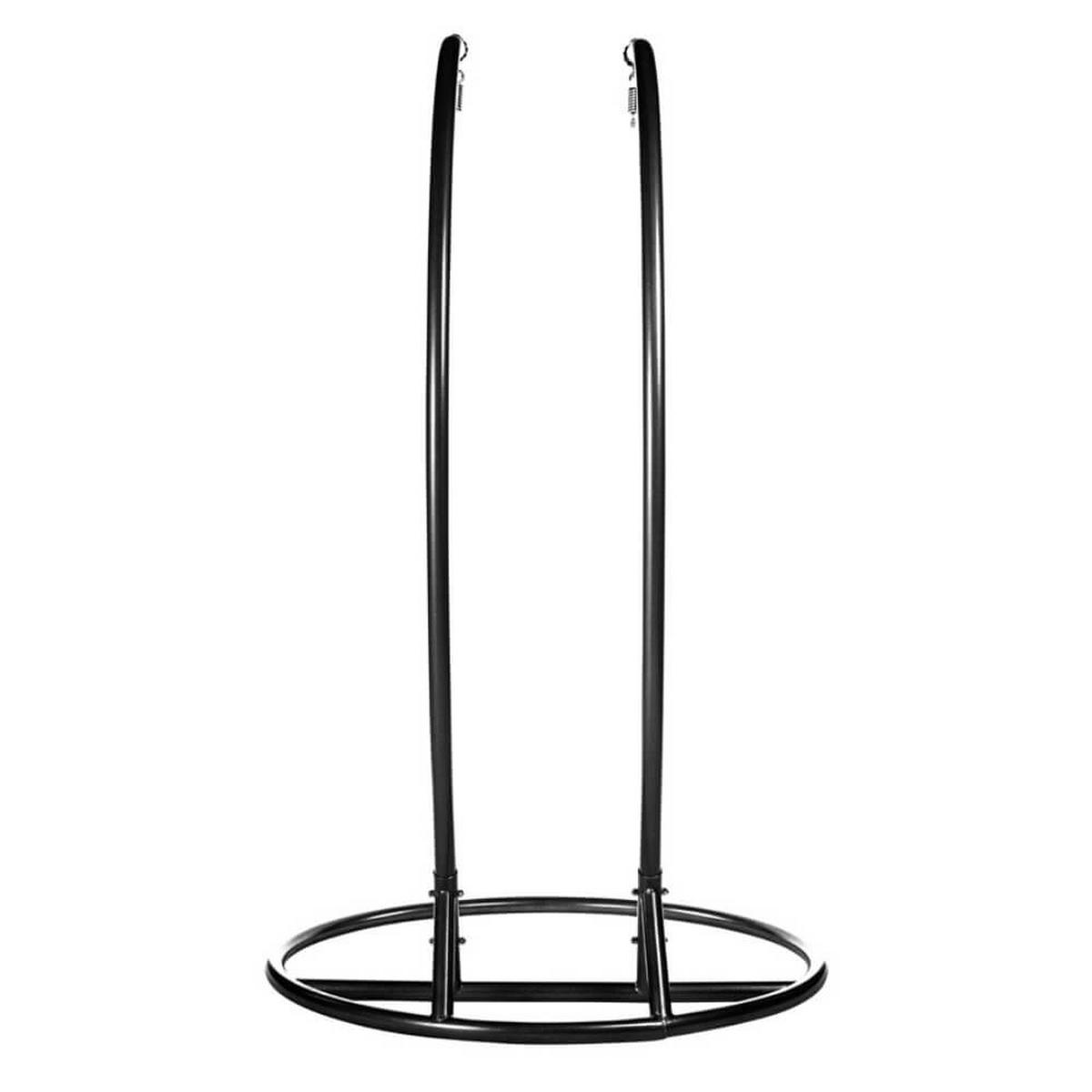 GESTELL für Polyrattan Hängesessel TORUS - Schwarz - Schwarz, Metall (120/195/120cm) - Home Deluxe