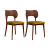 ESSZIMMERSTÜHLE LYCO (2er-Set), honig / Walnuss mittel - Walnussfarben/Honig, Holz/Buchenholz (47/81/45cm) - KONSIMO®