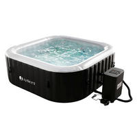 WHIRLPOOL SpaLuxe aufblasbar 185x185x65 cm schwarz/weiß - Schwarz, Kunststoff (185/65/185cm) - Juskys