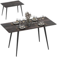 ESSTISCH ausziehbar DE-08409 120-160 cm mit Stahlbeinen Schwarz - Grau, Holzwerkstoff (160/75/77cm) - ComfortXL