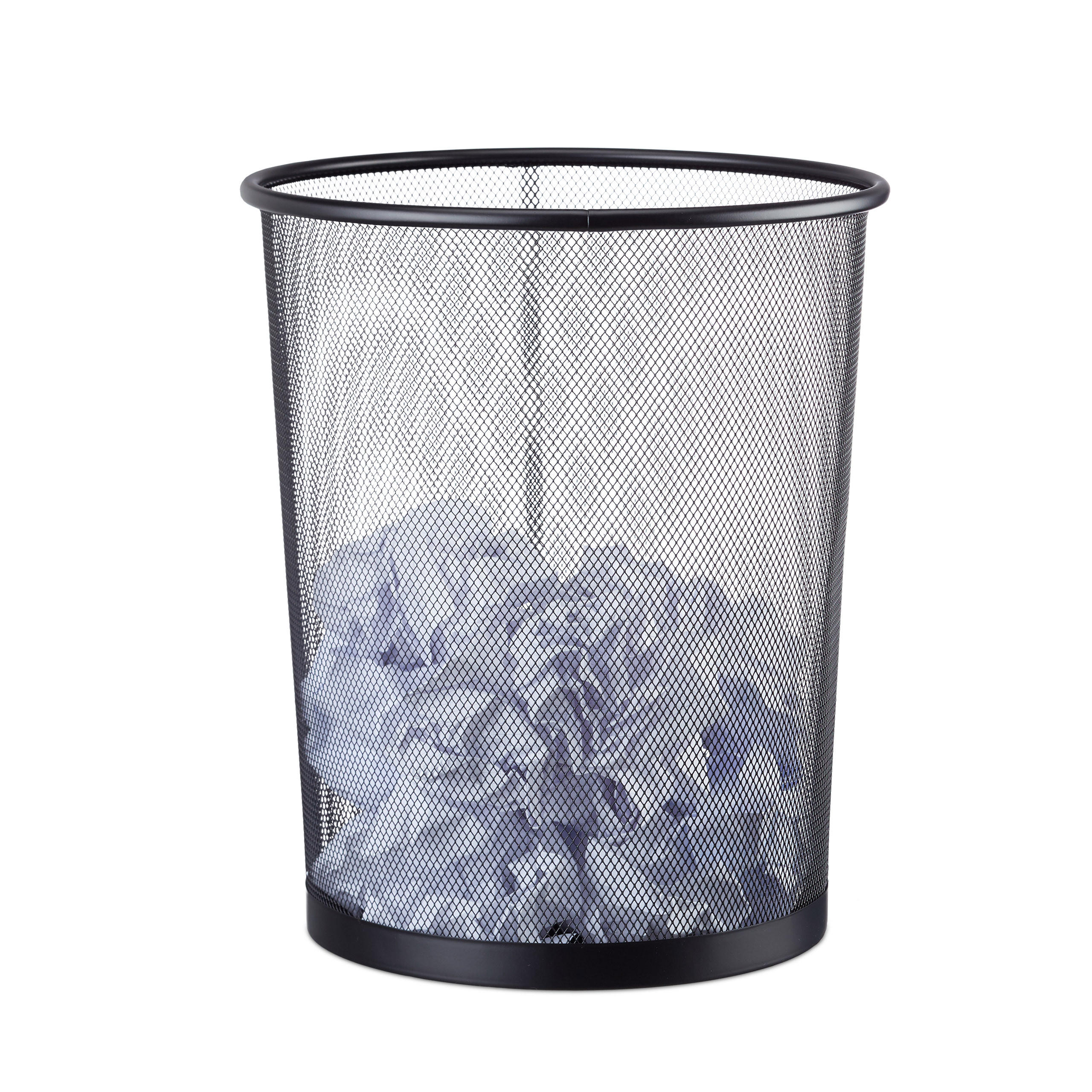 COS Negru plasa metalica 19 l pentru hartie