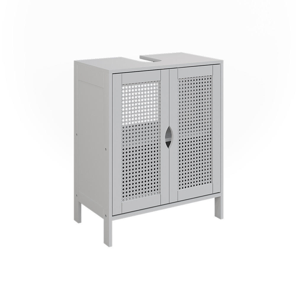 DISKBÄNKSSKÅP Liora Vit 48x60 cm med 2 dörrar 60/48/29 cm