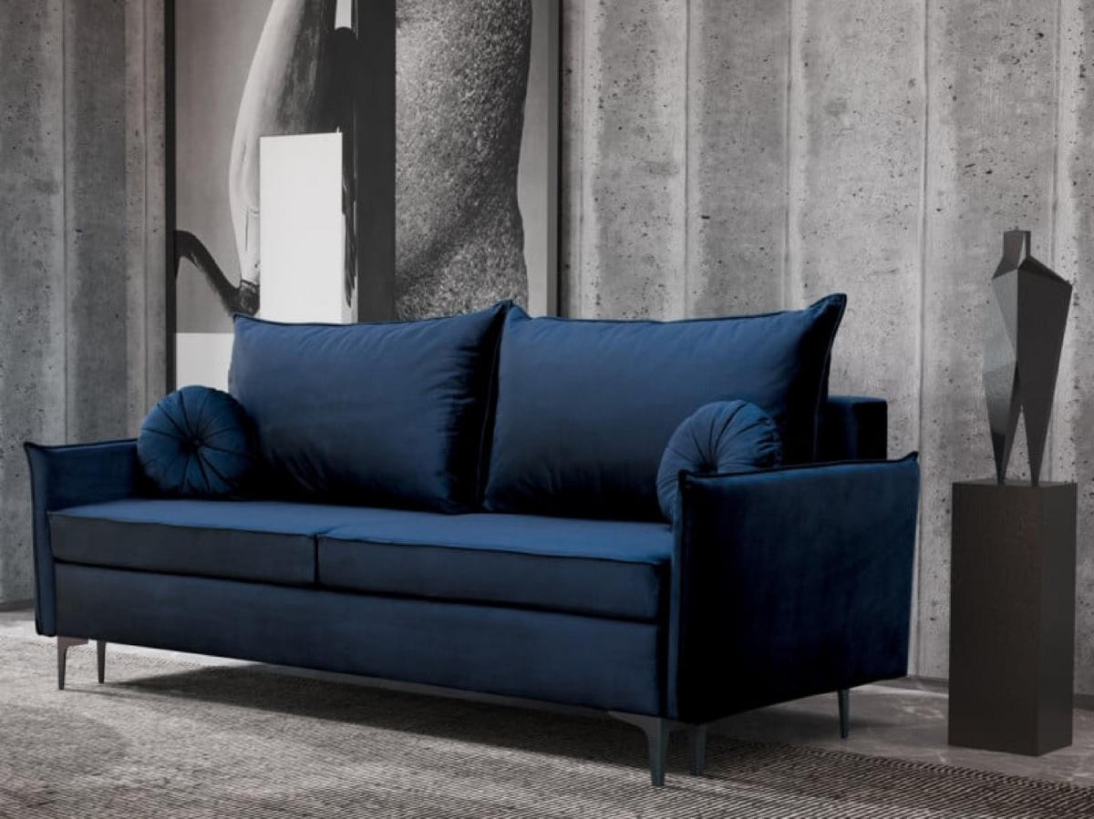 SITZSOFA Granat LEA Mit Schlaffunktion - Blau, Textil (215/96/94cm) - Sepro Meble