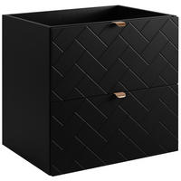 WASCHBECKUNTERSCHRANK Schwarz Matt 60/46/60 cm - Schwarz, Holzwerkstoff (60/60.7/46cm) - Rodan