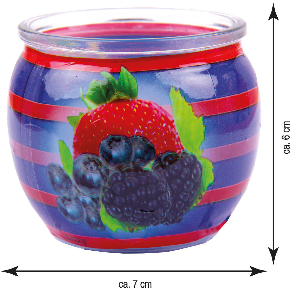 DUFTKERZEN Glas 6er-Pack Mixed Berries - Blau, Naturmaterialien (7/6cm)