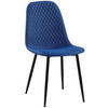 STUHL Stoff Blau - Blau/Schwarz, Textil/Metall (44/88/54cm) - CLP