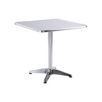 GARTENTISCH - 2 -Sitzer - Aluminium - silberfarben - MONTMARTRE - Silberfarben, Metall (70/70/70cm) - Vente-Unique