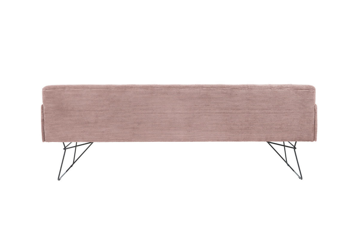 ESSZIMMERBANK CHARME Pink Cord - Pink/Rosa, Textil (246/85/69cm) - KAWOLA