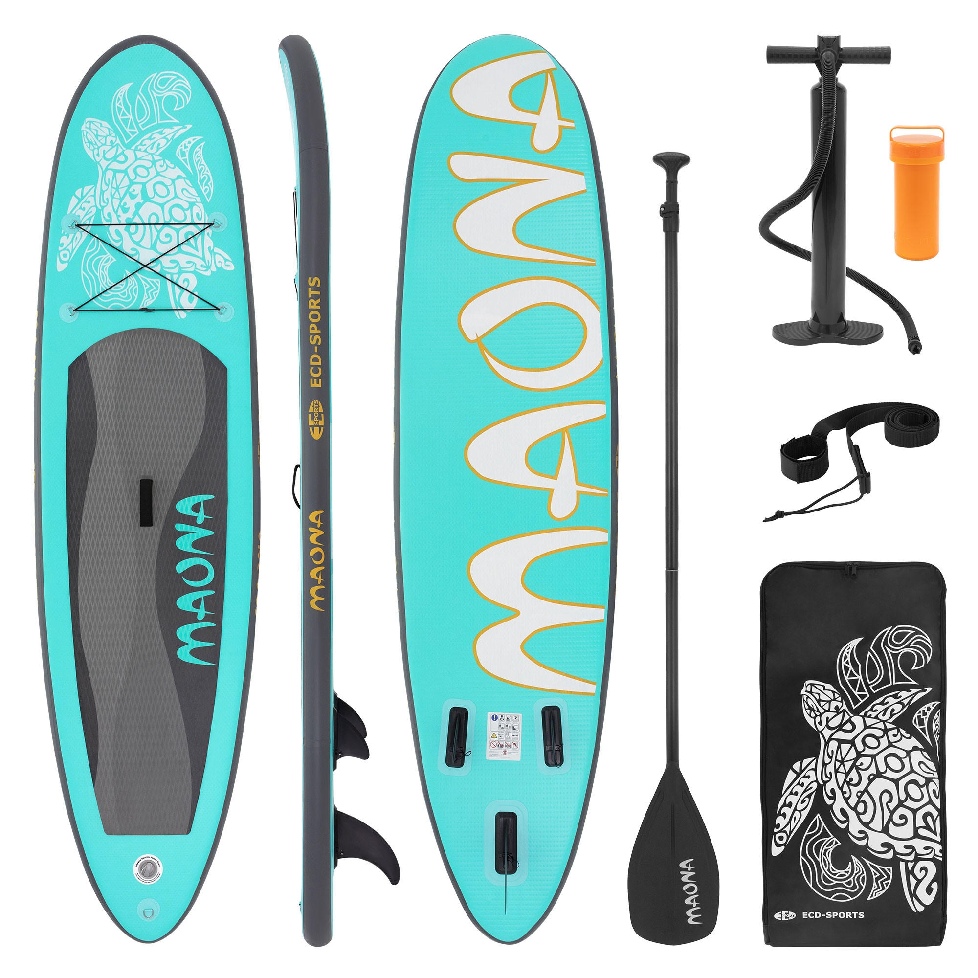 STAND UP PADDLE BOARD Maona Türkis - Blau, Kunststoff (308/76/10cm) - ECD-Germany