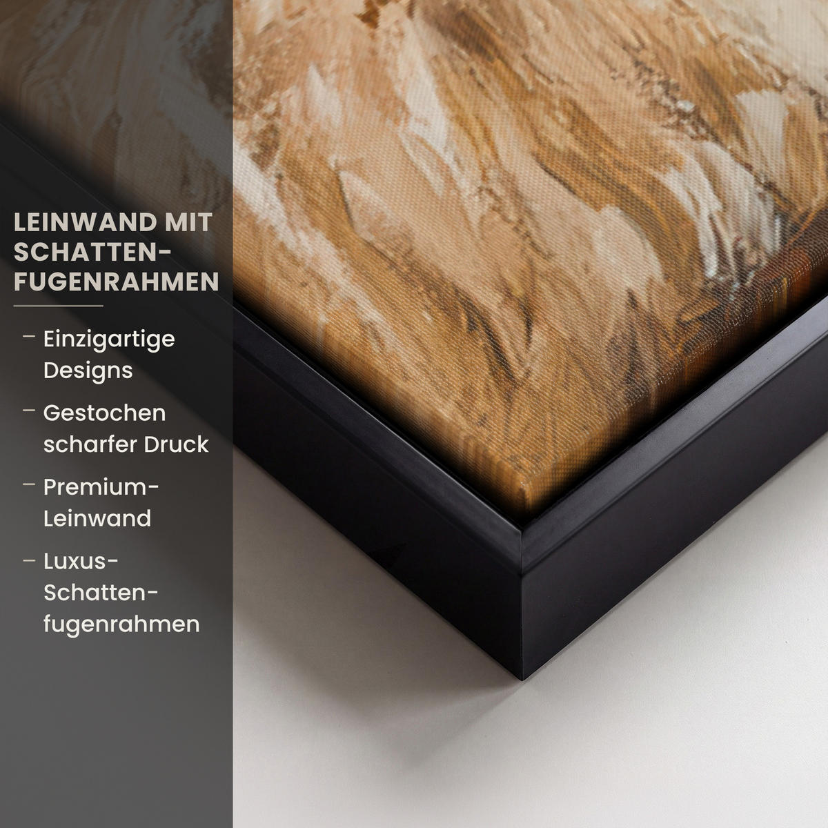 LEINWAND Bilder mit Rahmen - Weihnachtsmann - Rentier - Weihnachten - 90x60 - Rotbraun, Textil (90/60cm) - MuchoWow