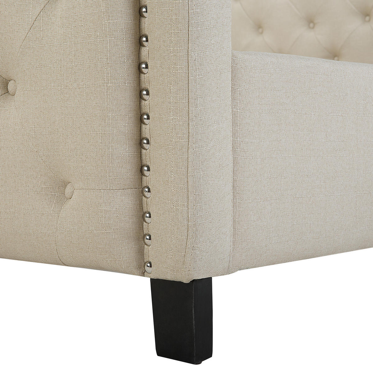 POLSTERBETT 160/200cm Beige Aurel - Beige, Textil (160/200cm) - Beliani