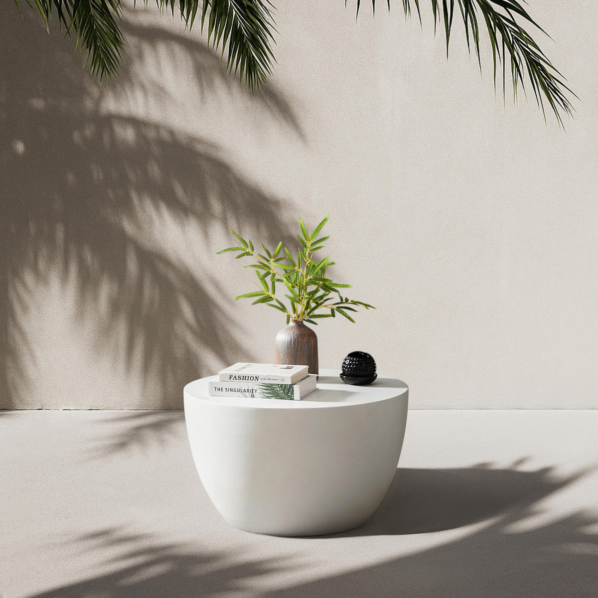 COUCHTISCH Rund Weiß 64 x 64 x 38 cm - Weiß, Metall (64/64/38.5cm) - Nordlys